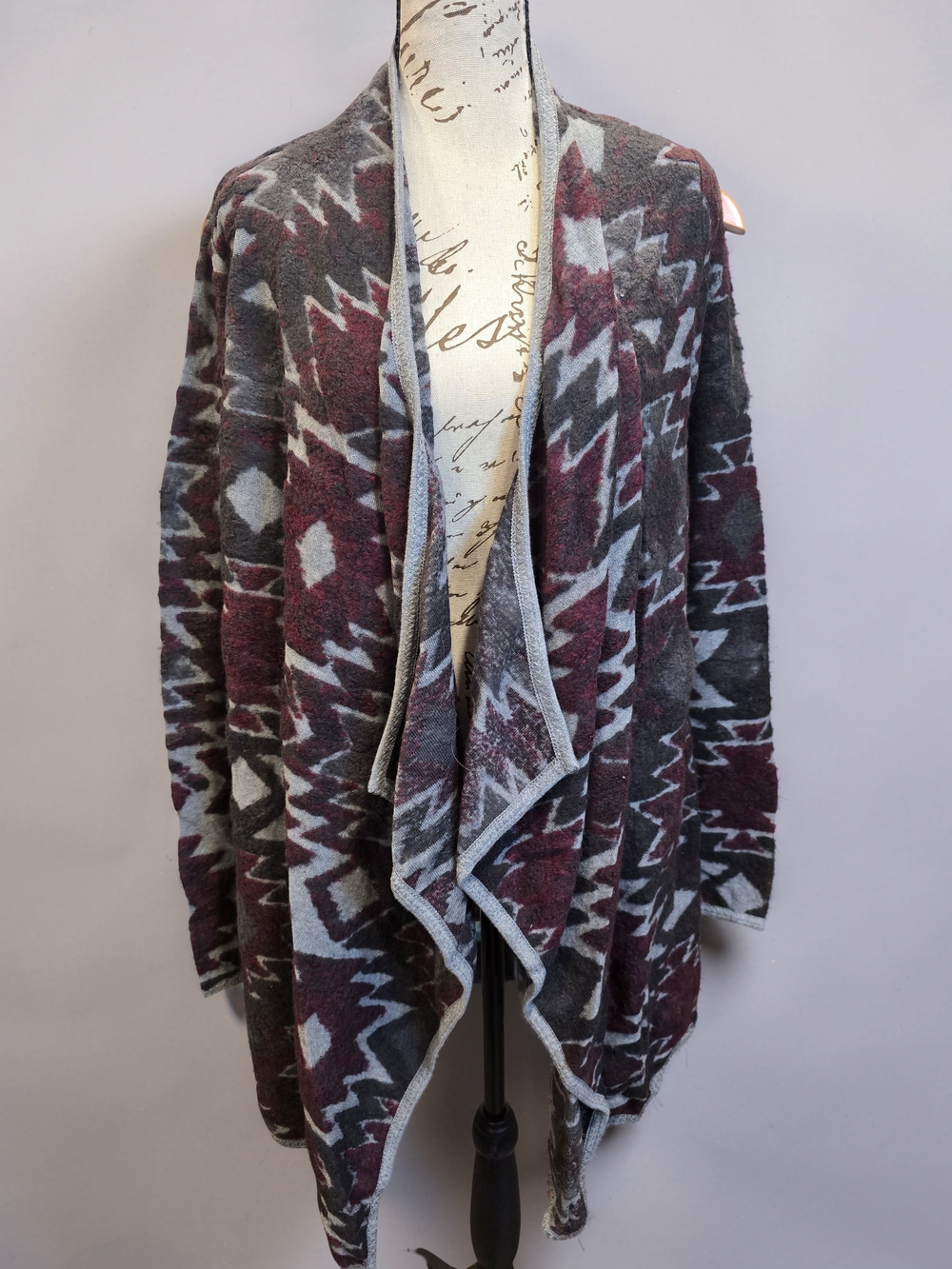 Lucky Brand Aztec Southwestern Draped Cardigan Medium NWT